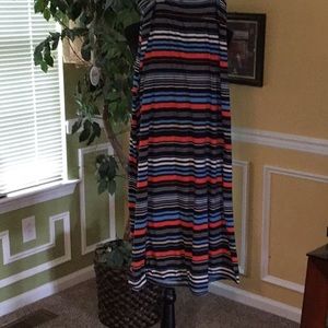 Striped Multi Colored Maxi Skirt. Size Medium but fits like a Small.
